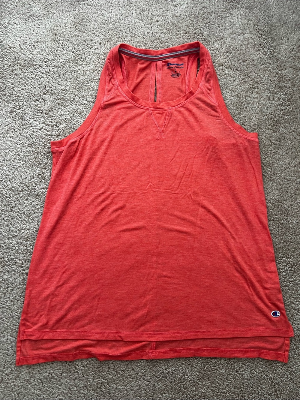 Champion Coral-Red Racerback Tank Top
